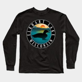 Elkhart Lake Wisconsin Loon Long Sleeve T-Shirt